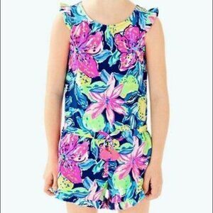 Lilly Pulitzer Nauti Navy Capri Soleil Azel Romper Size Large (8-10)